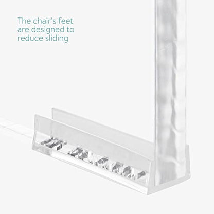 Navaris Clear Acrylic Shower Stool - Waterproof Transparent Chair for Bathroom Kitchen Bedroom - Backless See-Through Modern Seat for Wet or Dry Use