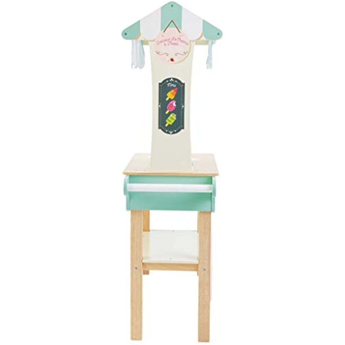 Le Toy Van - Educational Wooden Toy Role Play Ice Cream Trolley | Boys & Girls Pretend Play Toy Food Playset - For Ages 3+