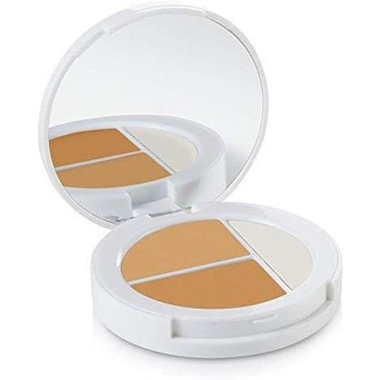Sheer Cover Studio - Conceal and Brighten Highlight Trio - Two-Toned Concealers - Shimmering Highlighter - Medium/Tan Shade - With FREE Concealer Brush - 3 Grams