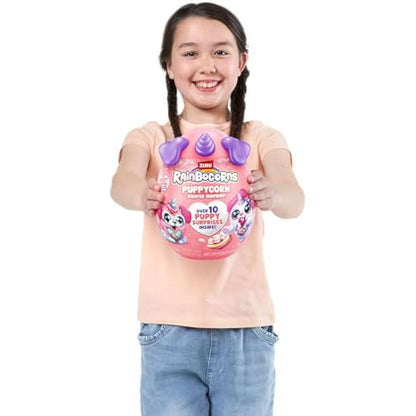 Rainbocorns ZURU Puppycorn Scent Surprise, Brown Dalmatian, by ZURU Surprise Unboxing Soft Toy, Scented Puppy Plush for Girls (Brown Dalmatian)