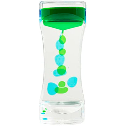 Liquid Sensory Timer for Autism, Sensory Needs, ADHD, Stress Relief, Anxiety. Autism Toy and Special Needs Sensory Fidget. Choice of Colour. (Blue & Green)
