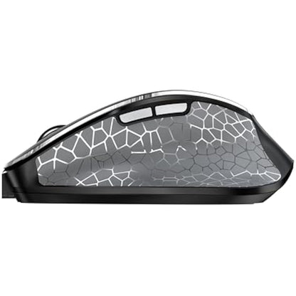 CHERRY MW 8C ERGO, Wireless Mouse with Ergonomic Thumb Rest for Right-Handers, Bluetooth or 2.4 GHz RF Connection, Rechargeable, Black