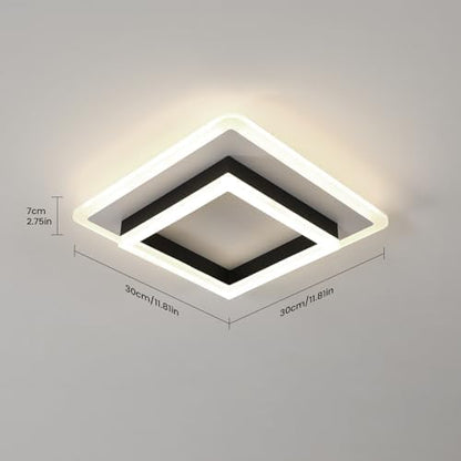 DELIPOP Ceiling Light Modern, 30W Square LED Ceiling Lamp, Acrylic Ceiling Lights for Living Room Kitchen Bedroom Hallway, Natural Light 4500K, Dia 30cm