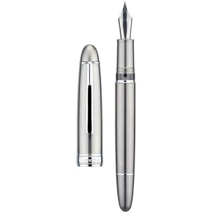 Asvine J16 Solid Titanium Fountain Pen Extra Fine Jowo Nib Piston Filling, Ink Window Design with Wrench and Pen Box