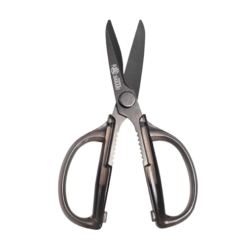 MITSUMOTO SAKARI Detachable Japanese Kitchen Scissors, Multifunctional Cooking Scissors, Acrylic Handle Food Scissors