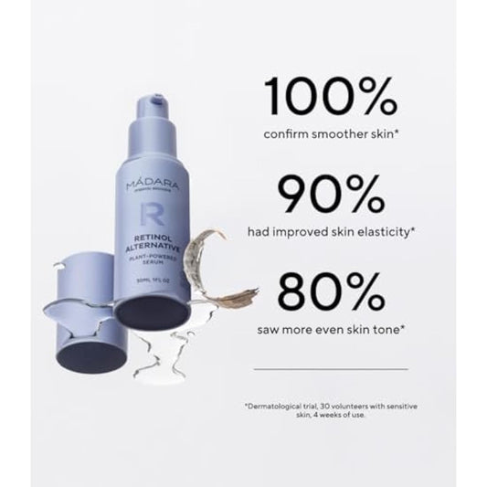 MÁDARA Organic Skincare | RETINOL ALTERNATIVE Plant-Powered serum, 30ml – Natural retinol alternative, Dermatologically proven to match synthetic retinol's efficacy, Non-irritating formula