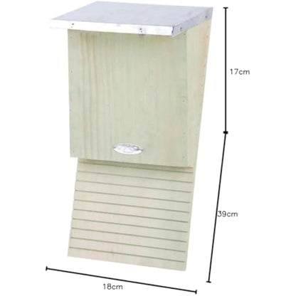Esschert Design NKVM 39 x 18 x 17cm Wood Bat Box - Natural