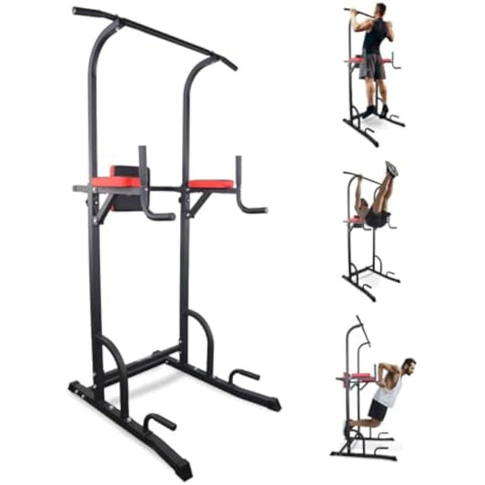 Mobiclinic® Fitness, Power Tower Dip Station, MultiFit, Adjustable Height and Backrest, Multi gym, Heavy Duty, Multi-functional Tower, Home Gym, Pull-up bar, Abdominal Exercise