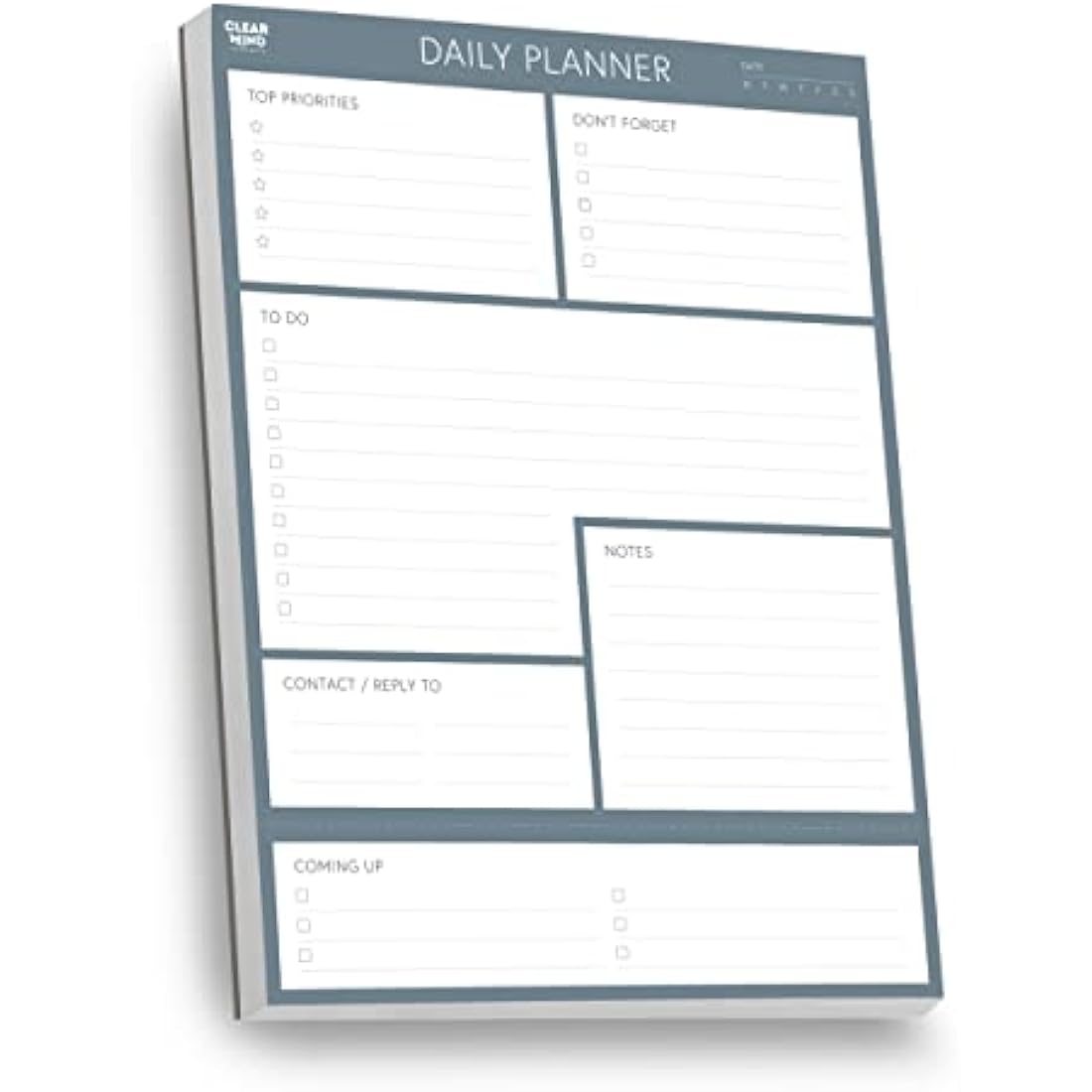 A4 Daily Planner Pad - 100 Undated Tear-Off Sheets, To-Do List & Desk Organiser for Work, Study & ADHD Focus