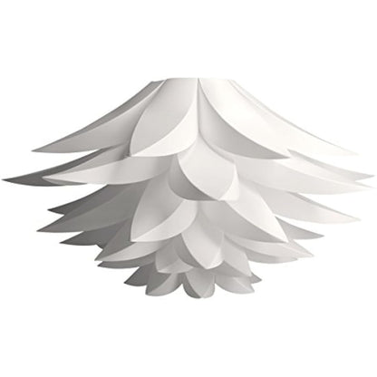 kwmobile Puzzle Pendant Lamp Shade - Lotus Flower DIY Jigsaw Lampshade Kit - for Hanging Ceiling Light or Floor Lamp - Diameter 20" (50cm) - White