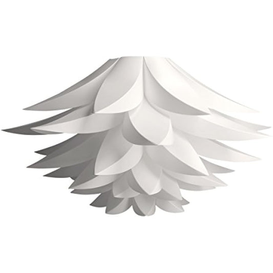 kwmobile Puzzle Pendant Lamp Shade - Lotus Flower DIY Jigsaw Lampshade Kit - for Hanging Ceiling Light or Floor Lamp - Diameter 20" (50cm) - White