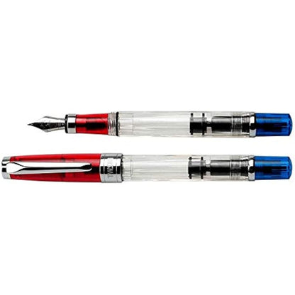 Twsbi Diamond 580 RBT Fountain Pen, Transparent, Blue / Red, M7446070 - EF