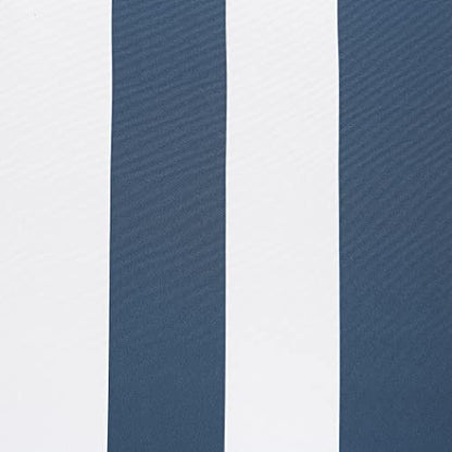 Sun Zero Valencia 2-Pack Cabana Stripe Indoor/Outdoor UV Protectant Energy Efficient Grommet Curtain Panel Pair, 54" x 108", Indigo