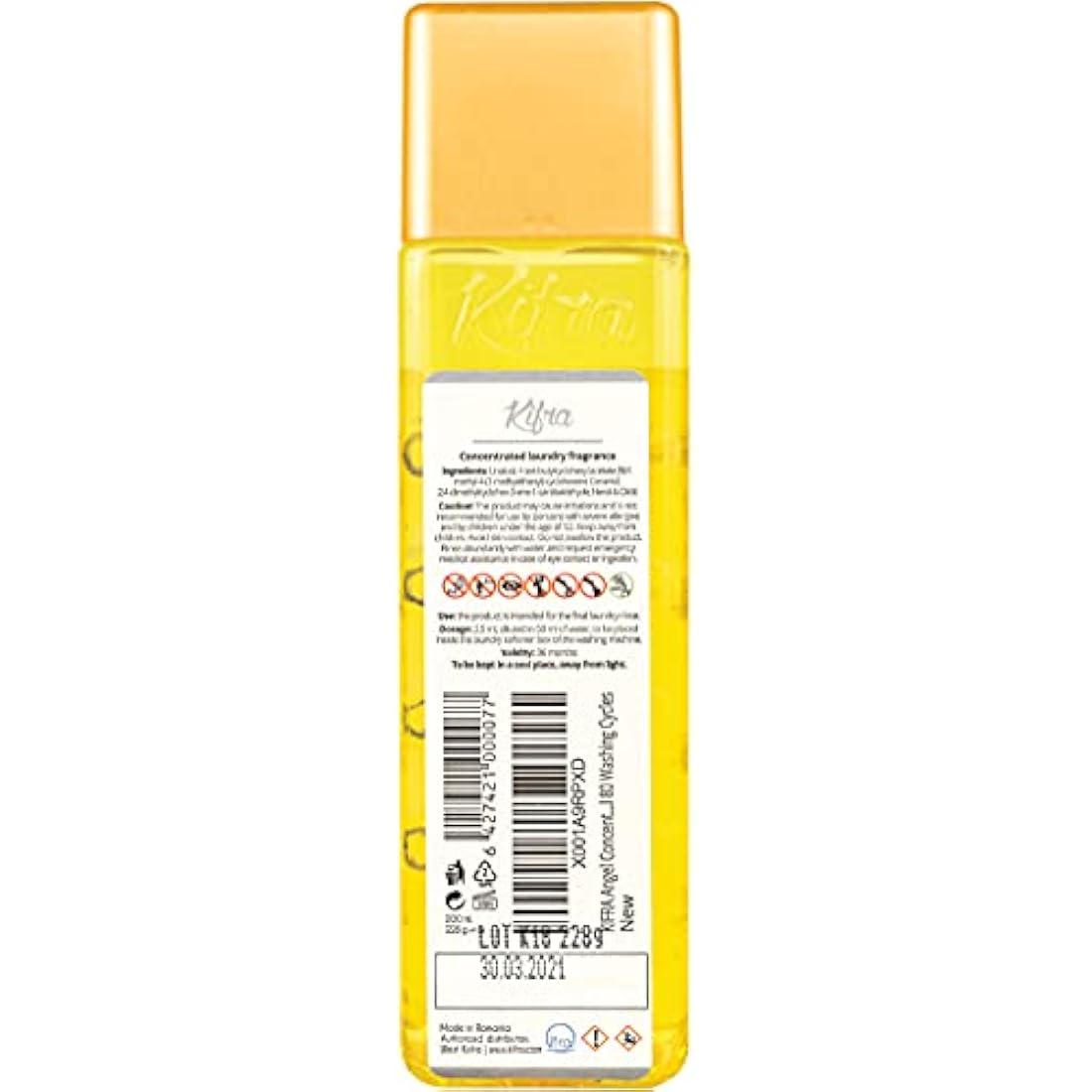 KIFRA ANGEL Concentrated Laundry Fragrance 200ml 80 Washing Cycles
