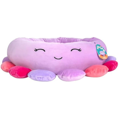 Squishmallows Official 24-Inch Beula Octopus Pet Bed - Medium Ultrasoft Official Plush Pet Bed,purple
