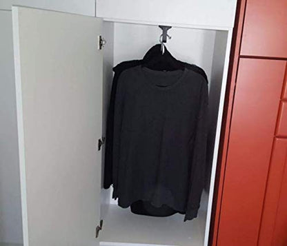 Uotyle Wardrobe Rail, Wardrobe Pull Out Clothes Hanger Rail Organizer Rack MetalStainless Steel Retractable Wardrobe Rail with Screw,40cm/15.7inch