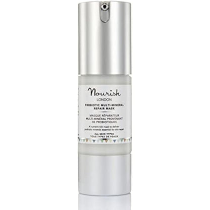 Nourish London Probiotic Multi-Mineral Repair Mask 30ml | Anti- Ageing Cream Face Mask | Nutrient-Rich | Cruelty-Free | 100% Vegan | Multi Award Winning