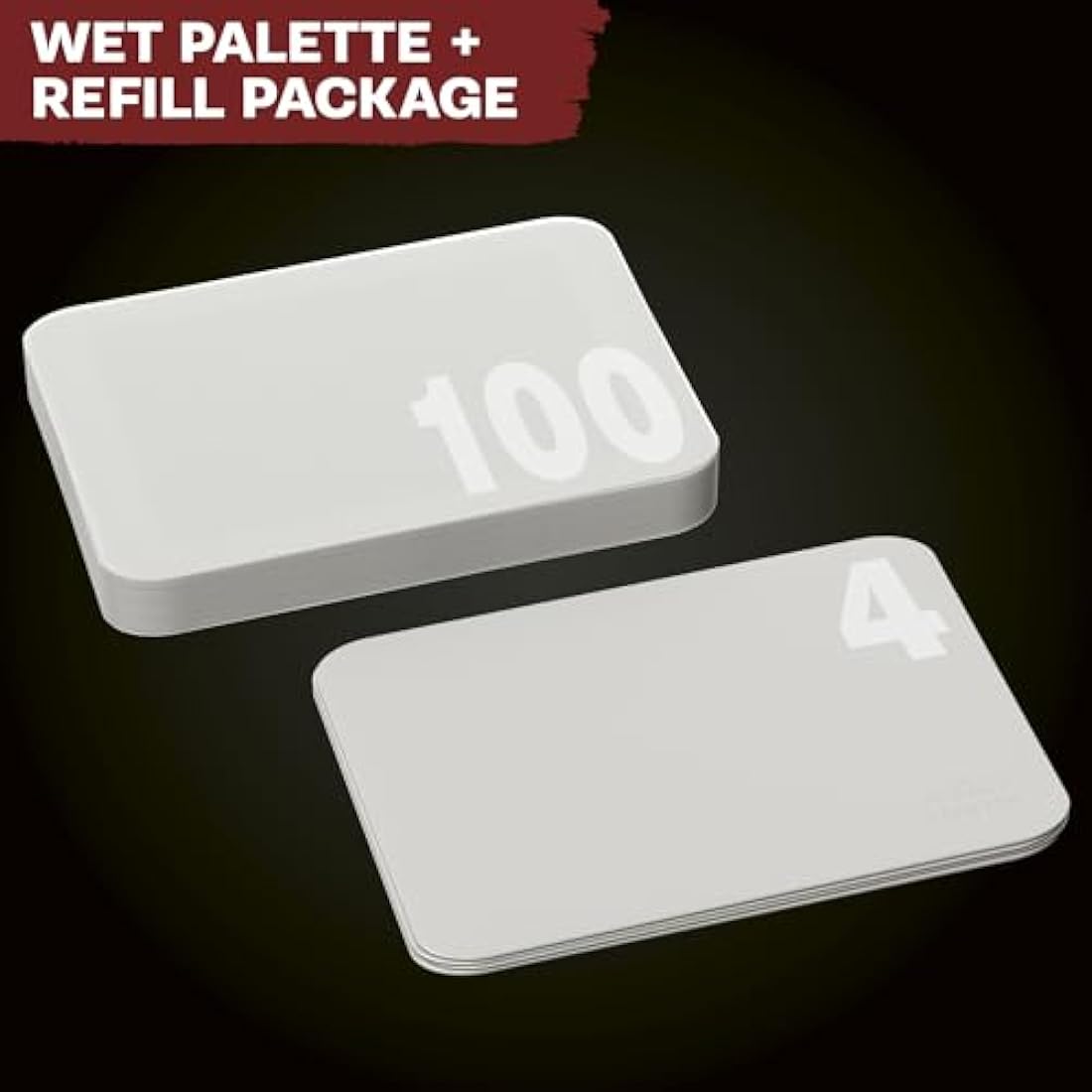 The Army Painter Wet Palette for Acrylic Painting & Hydro Pack Paper Palette Bundle -Premium Wet Palette for Miniatures with 100 Palette Paper Sheets & 4 Wet Palette Sponges -Painting Palette with Lid