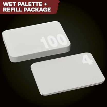 The Army Painter Wet Palette for Acrylic Painting & Hydro Pack Paper Palette Bundle -Premium Wet Palette for Miniatures with 100 Palette Paper Sheets & 4 Wet Palette Sponges -Painting Palette with Lid