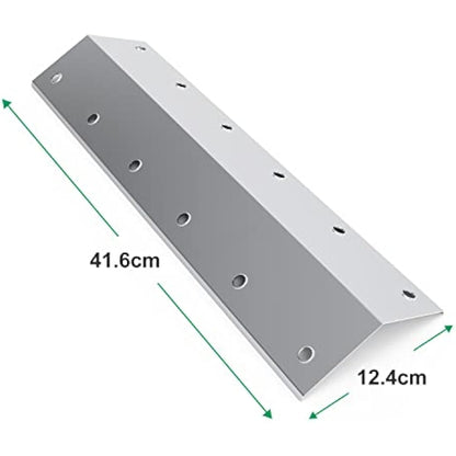 WELL GRILL 4-Pack Stainless Steel Heat Plates BBQ Flavorizer Bar Replacement Parts for Outback Spectrum 3-burner Spares, Spectrum 3-burner Flatbed, Apollo MS-4461, THG3302P, THG3302S, Blooma
