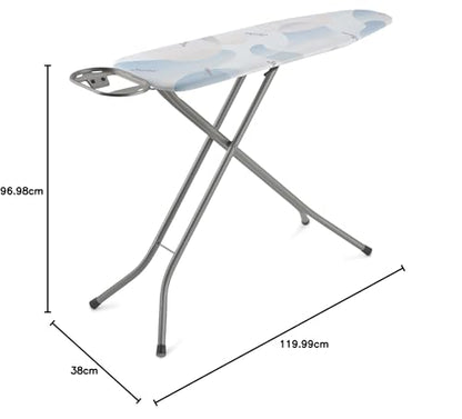 Vileda Bravo Ironing Board, Blue, Medium, Metal, 120cm x 38cm