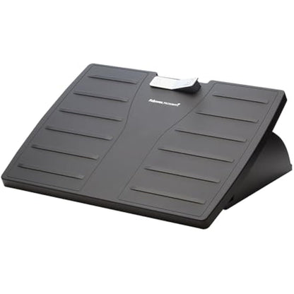Fellowes Office Suites Foot Rest for Under Desk - Ergonomic Foot Support with Antibacterial Microban Technology for Office & Home Use - Black