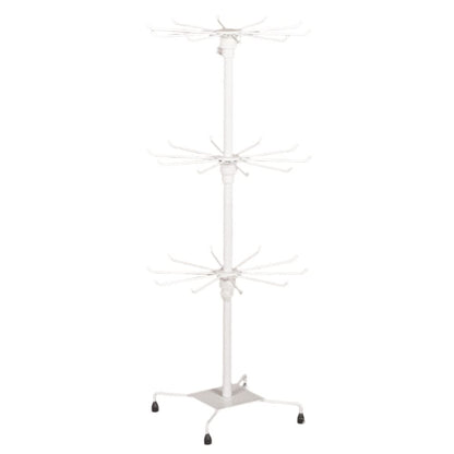 BestAlice 3 Tier Rotating Jewelry Display Holder, Necklace Rack, Fashion Counter Tree Stand, Adjustable Metal Holder