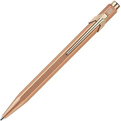 Caran Dache Ballpoint Pen, Brut Rose, with Goliath Blue Medium Cartridge, 849.997
