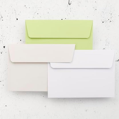 Clairefontaine - Ref 55476C - Pollen Adhesive Envelopes (Pack of 20) - C6 Sized, 120gsm Paper, Printer-Compatible, Acid Free, Adhesive Strip for Easy Seal - Leaf Bud Green