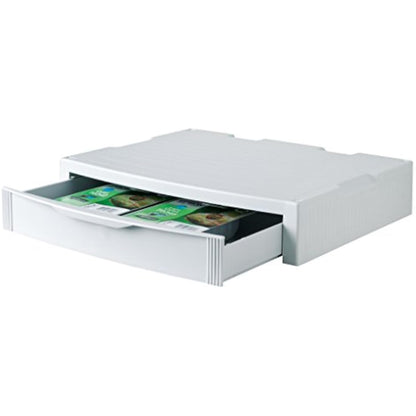 HAN 9250-11, MONITOR stand. Expert monitor stand with 1 drawer, stable, stylish and stackable, grey