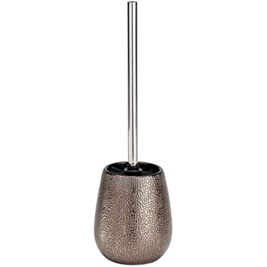 WENKO Toilet Brush and Holder Marrakesh of Ceramic, Brown, 12.5 x 12.5 x 41 cm
