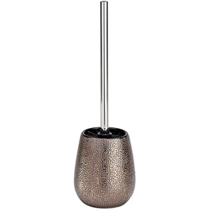 WENKO Toilet Brush and Holder Marrakesh of Ceramic, Brown, 12.5 x 12.5 x 41 cm