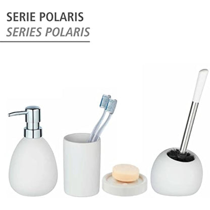 WENKO Polaris soap dispenser matt white ceramic liquid soap dispenser White