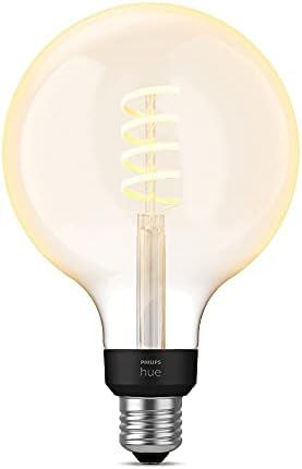 Philips Hue White Ambiance Filament G125 Giant Globe Smart Light Bulb [E27 Edison Screw] with Bluetooth. Works with Alexa, Google Assistant and Apple Homekit