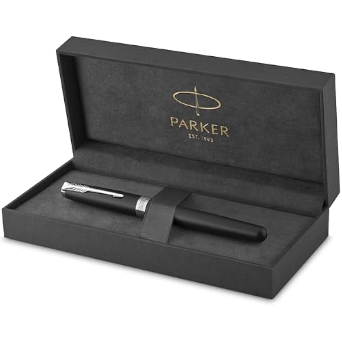 Parker Sonnet Rollerball Pen | Matte Black Lacquer with Palladium Trim | Fine Point Black Ink | Gift Box