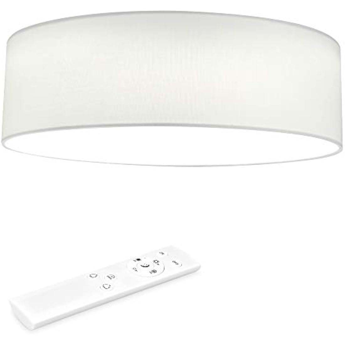 Navaris 22W LED Ceiling Light - 40cm Diameter Remote Controlled Round Flush Mount Ceiling Lamp with Dimmer, Temperature Change - White