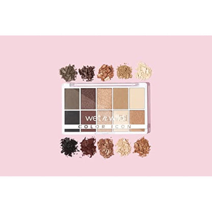 Wet n Wild, Color Icon 10-Pan Palette, Eyeshadow Palette, 10 Richly Pigmented Colors for Everyday Makeup, Long-Lasting and Easy to Blend Formula, Nude Awakening