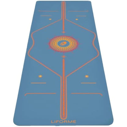 Liforme Printed Yoga Mat Collection - Free Yoga Bag, Patented Alignment System, Warrior-like Grip, Non-Slip, Eco-friendly, Sweat-resistant, Long, Wide and Thick for Comfort