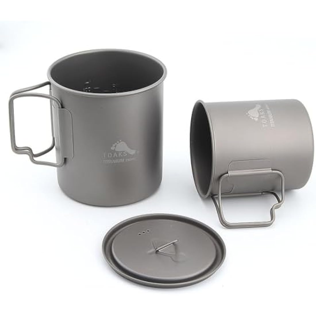 TOAKS Titanium Camping Pot Cup(375ml, 450ml, 550ml, 650ml, 750ml, 800ml, 900ml) … (750ml+450ml[CMB-750-450])