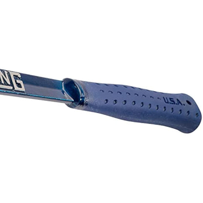Estwing E6-24T 24oz 16-inch Smooth Face Hammertooth Hammer with Vinyl Shock Reduction Grip, Blue
