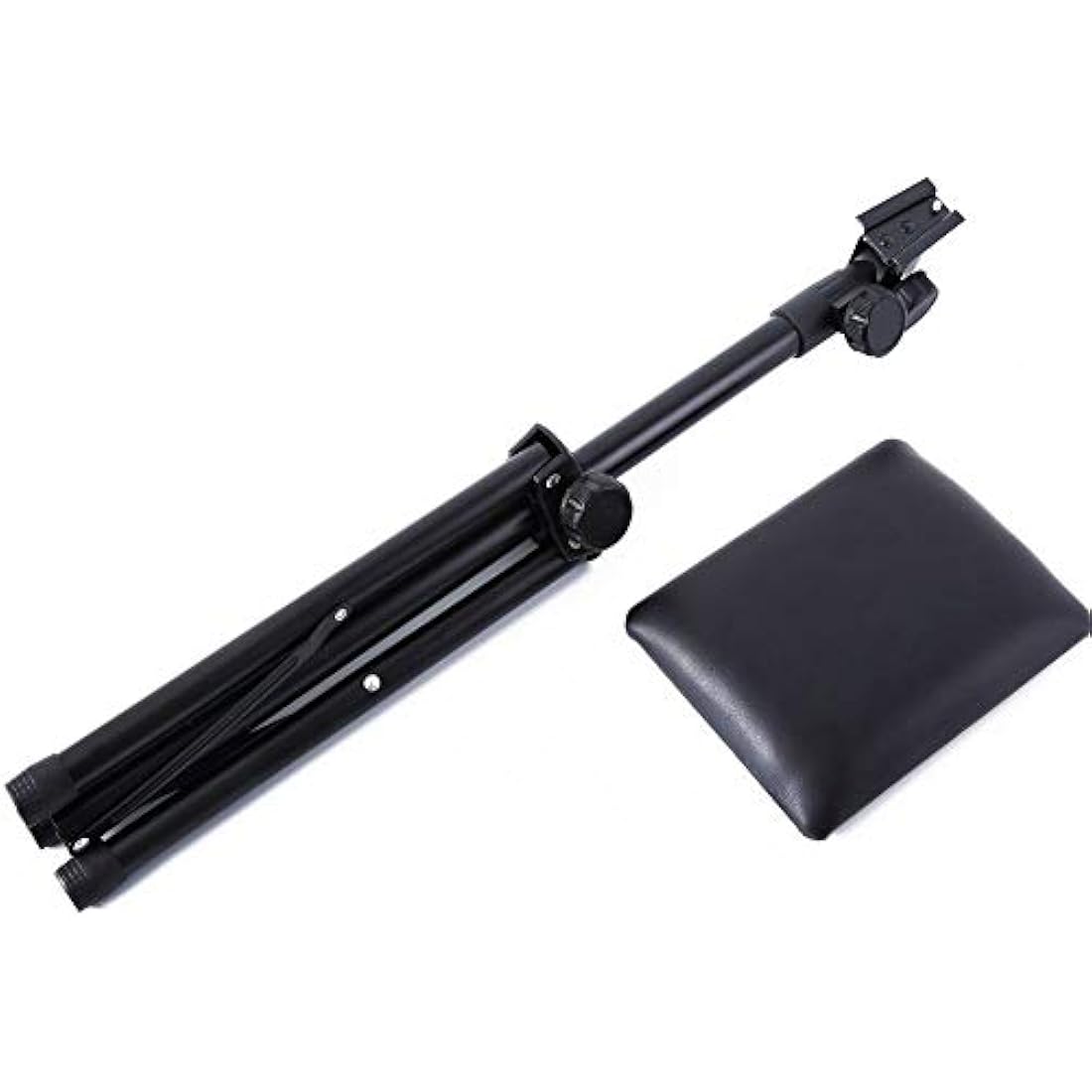 Tattoo Armrest Stand,Foldable Sponge Pad Arm Leg Rest Tripod with Adjustable Height for Tattooing Supplies PVC Leather Chair Stand Armrest for Tattoo Arm Rest