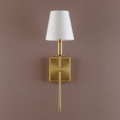 Yosoan Lighting 2 Sets of Vintage Loft Bar Modern Linen Fabric Lampshade Hardwired Wall Light Fittings, Hotel Beside Bed Wall Lamp E27 Screw (Antique)