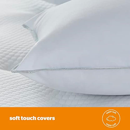 Silentnight Firm Support Pillow Pack of 2 - Side Sleeper Pillows for Sleeping Neck Back Orthopaedic Pain - Machine Washable Pillow Pair for Side Sleepers, White, packaging may vary