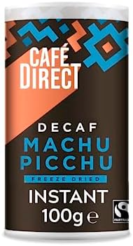 Cafédirect Fairtrade Freeze Dried Instant Machu Picchu Decaf Coffee, 100g, (Pack of 6)