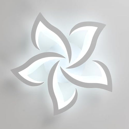 Comely Ceiling Lights Bedroom, LED Ceiling Lights 60W 6750LM, Cool White 6500K, Acrylic Petal Design Mordern Ceiling Lighting for Living Room Bedroom (Dia 60cm)