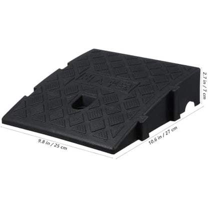 Street Solutions Kerb Ramps, 2 Pack Lightweight Portable Mobility Threshold Ramps for Wheelchairs, Cars Vehicles, Caravan, Scooter Wheels, Skateboard, Motorcycle, Disabled Chair & Dog (25 * 27 * 7cm)