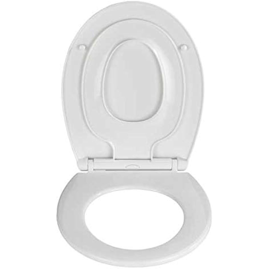 WENKO 22971100 Toilet seat Syros Family - 2 in 1 toilet seat for children and adults with soft-closing mechanism, Thermoplastic, 37 x 44 cm, White