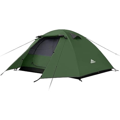 Forceatt Tent, 2-4 Man Tent for Camping, Easy Setup Lightweight Two Doors PU3000mm Waterproof Dome Tent, Windproof Instant Outdoor Tent Suitable for Traveling, Beach, Camping, Hiking, Mountaineering