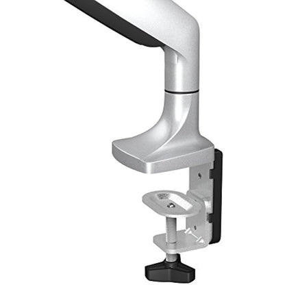 ICY BOX Monitor Mount for 1 Monitor up to 32 Inches (up to 9 kg, VESA 75 x 75/100 x 100), 2 Mounting Options, Swivel and Tilt, Cable Management, Ergonomic, Silver