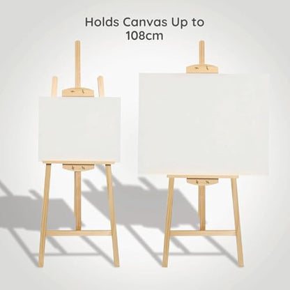 Artistik Premium Easel | Easel Stand for Artists & Weddings | Adjustable Height, Pinewood Easel for Painting | Professional Wooden Easel for Painting, Sketching, Display and More